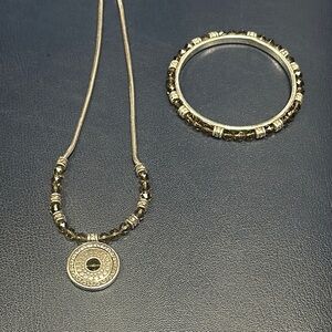 BRIGHTON Silver plated Necklace and Bracelet Set